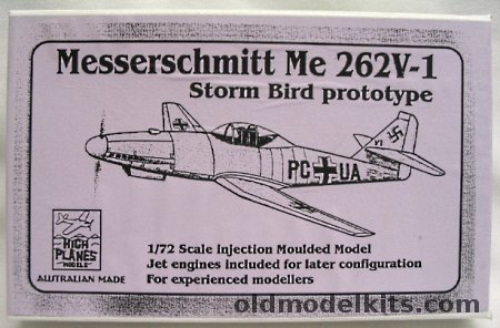 High Planes 1/72 Messerschmitt Me-262V-1 Storm Bird Prototype - (Me262), 7203B plastic model kit